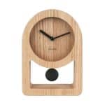 Karlsson Table Clock Lena Pendulum Wood Veneer Black