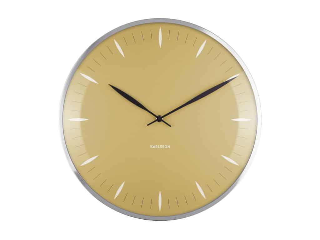 Karlsson Wall Clock Leaf Yellow D.40cm Karlsson Clock