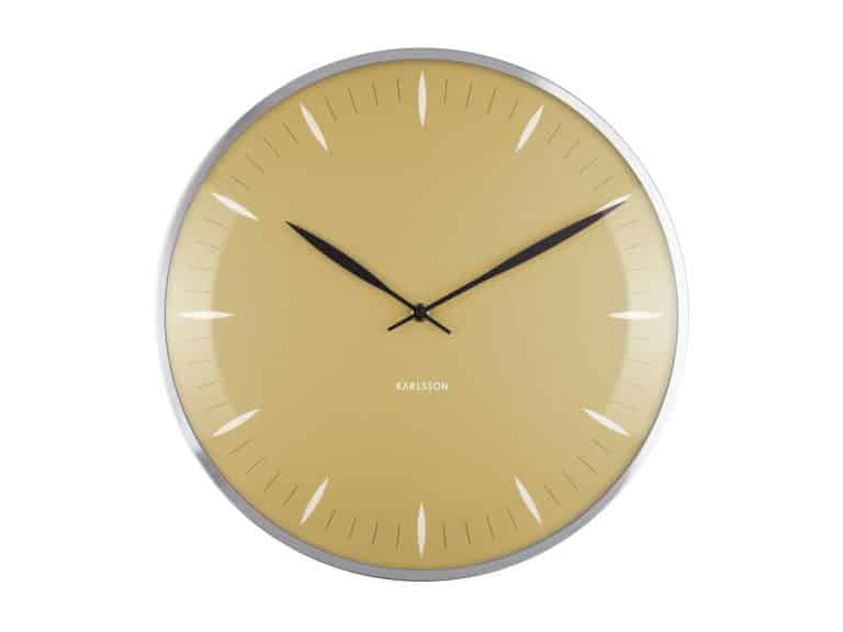 Karlsson Wall Clock Leaf Yellow D.40cm Karlsson Clock