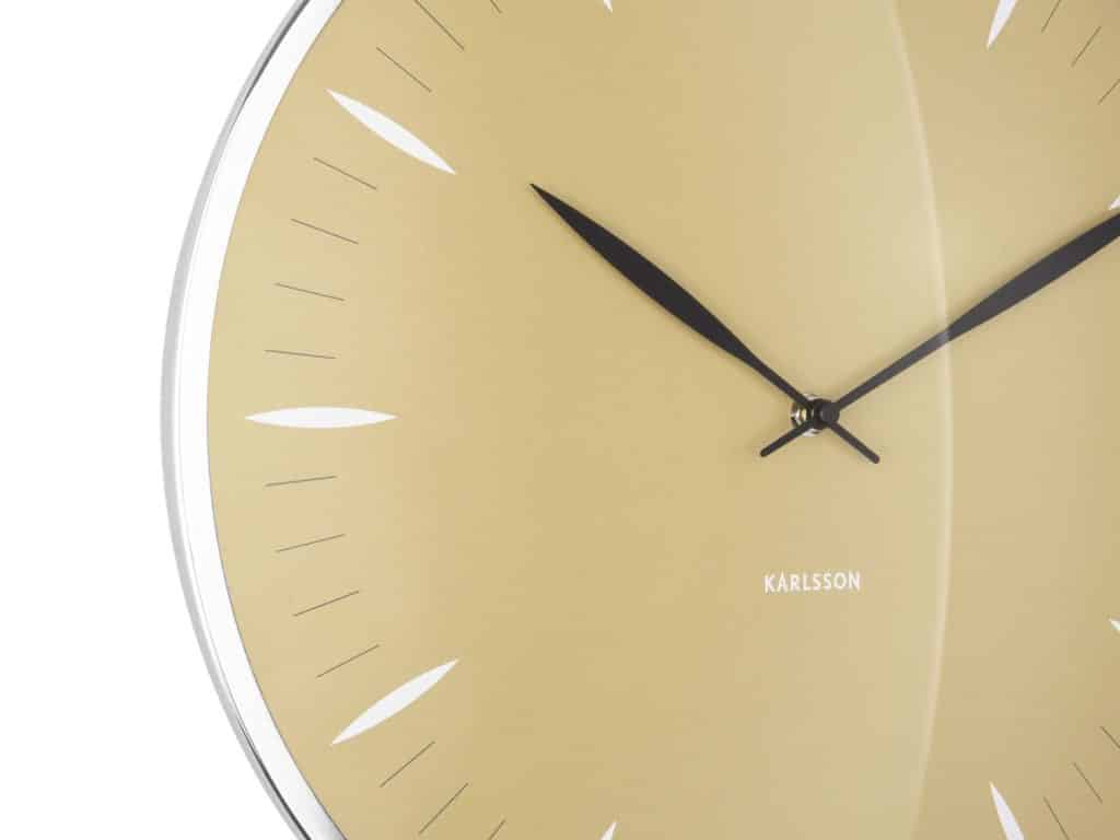 Karlsson Wall Clock Leaf Yellow D.40cm Karlsson Clock