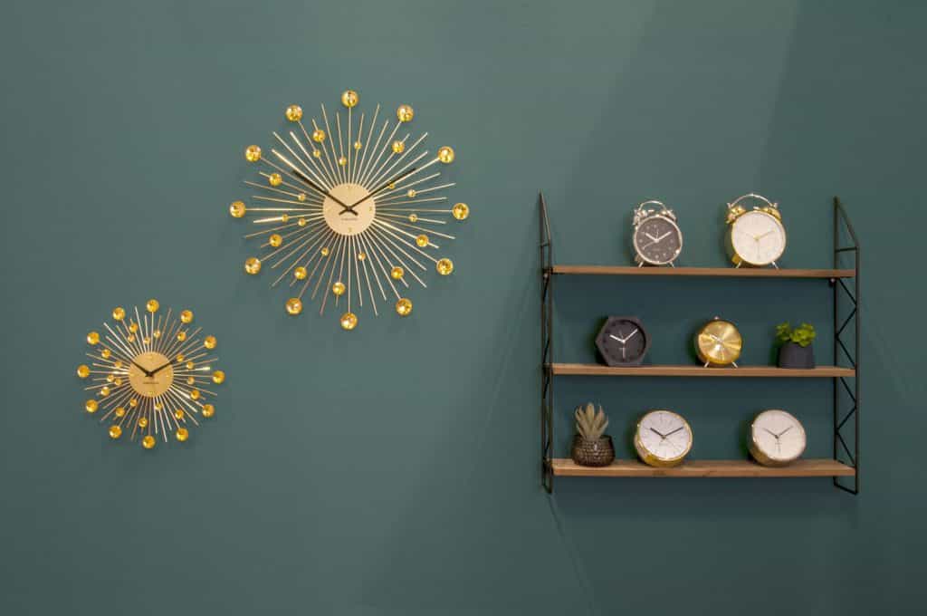 Karlsson Wall Clock Sunburst Medium Gold D. 40 cm Karlsson Clock