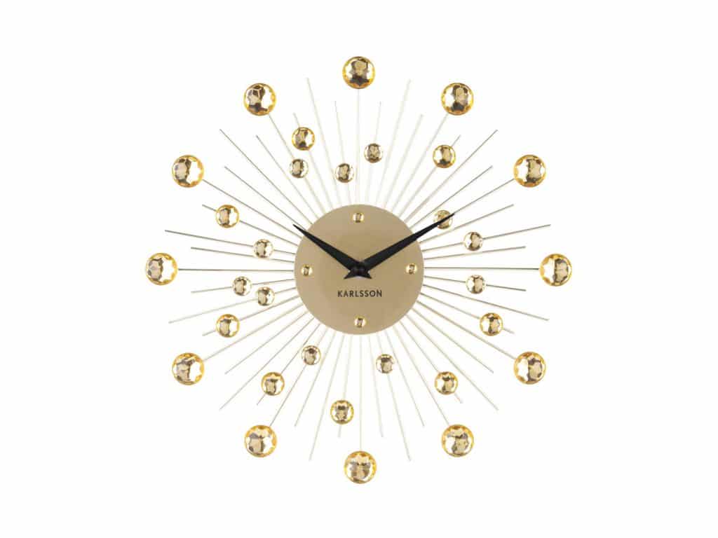 Karlsson Wall Clock Sunburst Medium Gold D. 40 cm Karlsson Clock