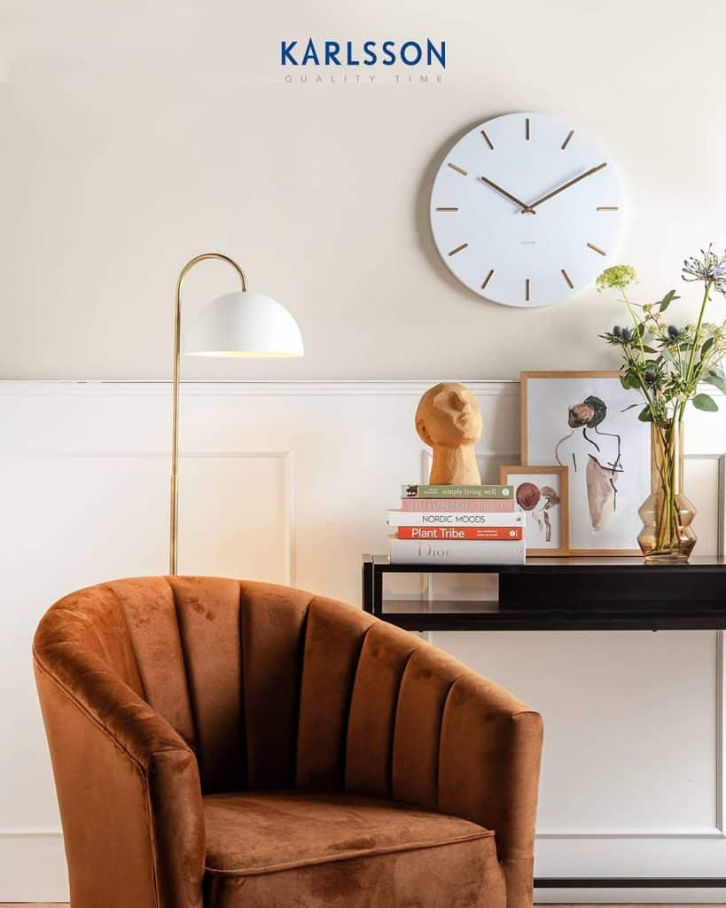 Karlsson Wall Clock Discreet White D.40cm Karlsson Clock