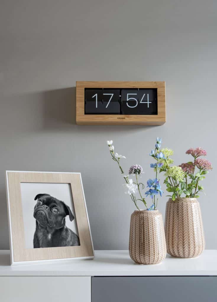 Karlsson Wall / Table Clock Boxed Flip XL Brown Karlsson Clock