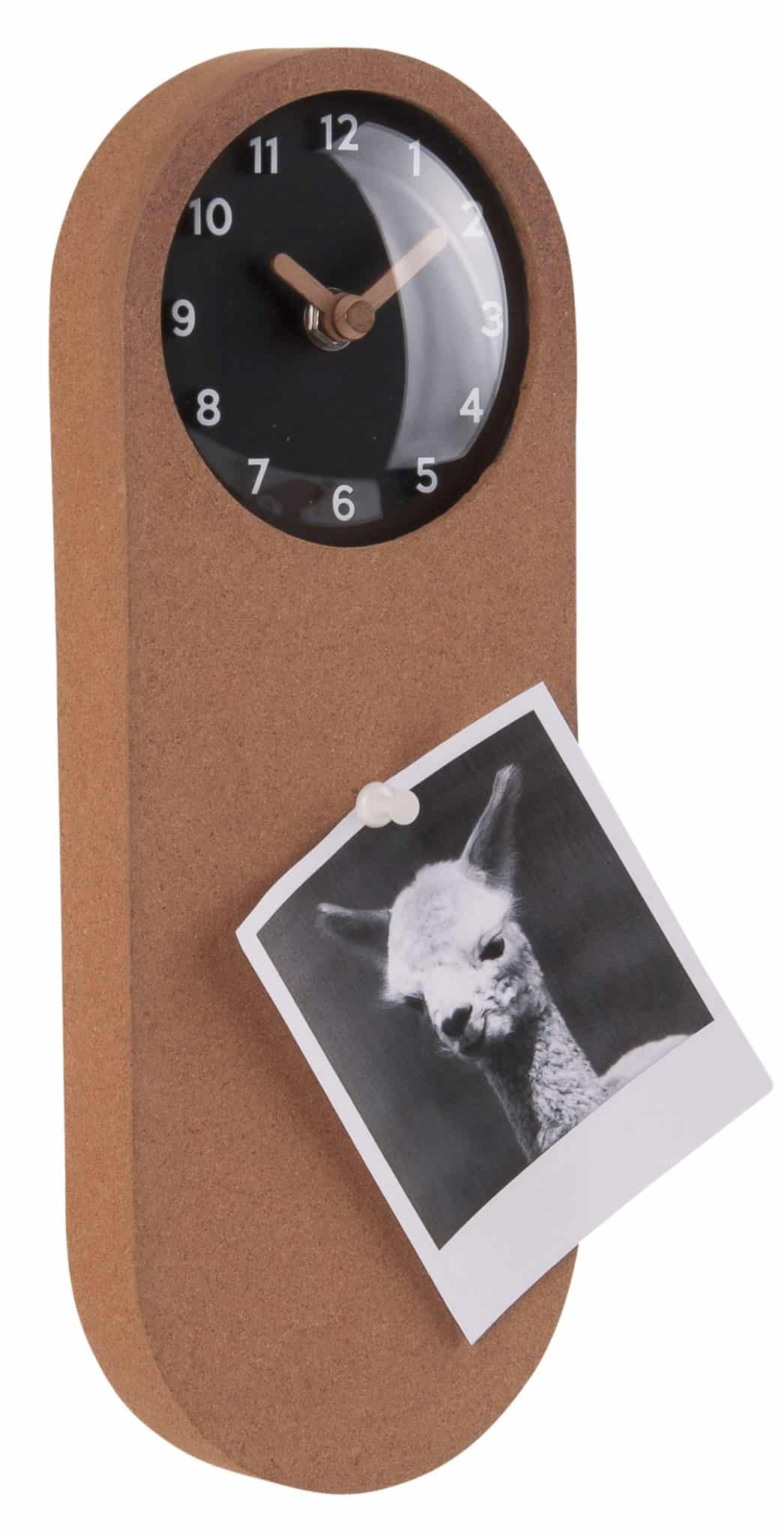 Karlsson Present Time Memo Board Time To Remember Clock Brown D.10 cm