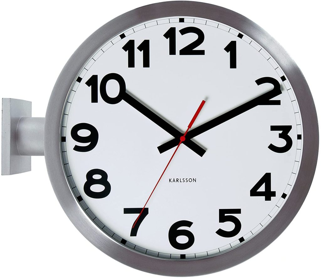 Karlsson Wall Clock Double Sided Numbers White D. 38Cm Karlsson Clock