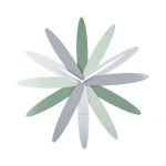 Karlsson Wall Clock Bloom Metal Green Tones D.45cm