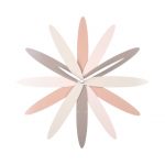 Karlsson Wall Clock Bloom Metal Pink Tones D.45cm