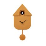 Karlsson Wall Clock Modern Cuckoo ABS Ochre Yellow 40 x 23 x 9 cm